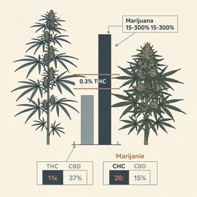 Hemp vs marijuana: THC content comparison